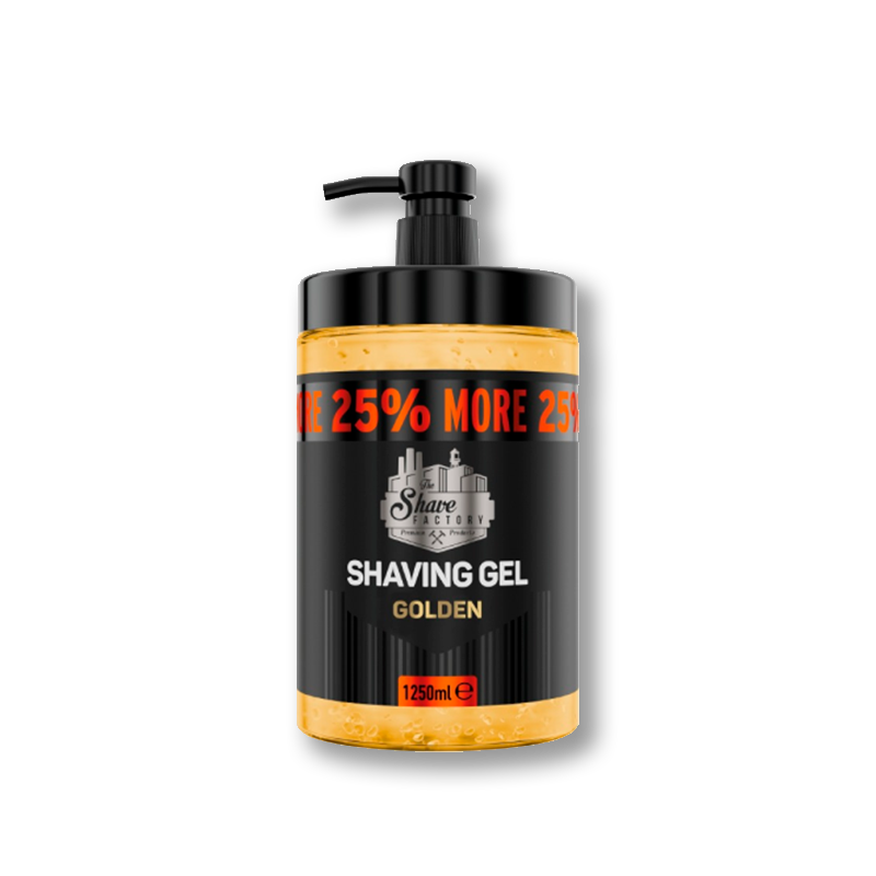 Levně Gel na holení transparentní Shave Factory Golden 1250 ml XXL