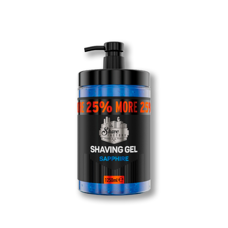 Levně Gel na holení transparentní Shave Factory Sapphire 1250 ml XXL